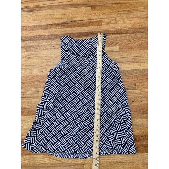 Maeve Anthropologie Navy White Geometric Button Front Tank Top Blouse Size 2 - Picture 4 of 8